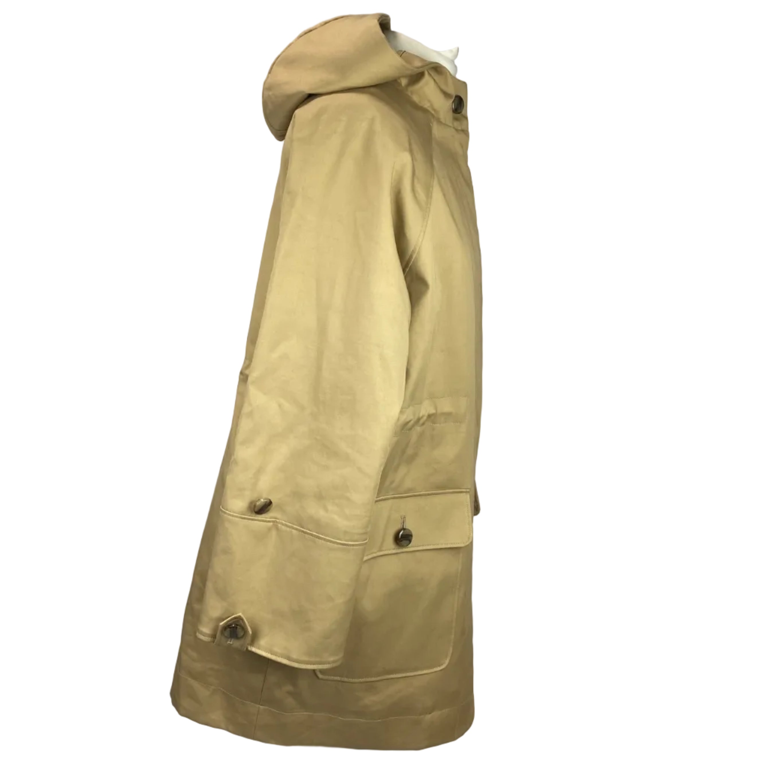 Sezane New £285 Sand Cotton Hooded Hugo Parka XS/S
