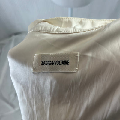 Zadig & Voltaire Cream Telia Satin Shirt XS