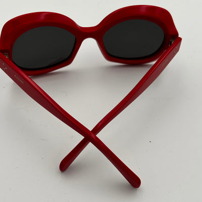 Celine £350 Red Resin CL400971 Sunglasses