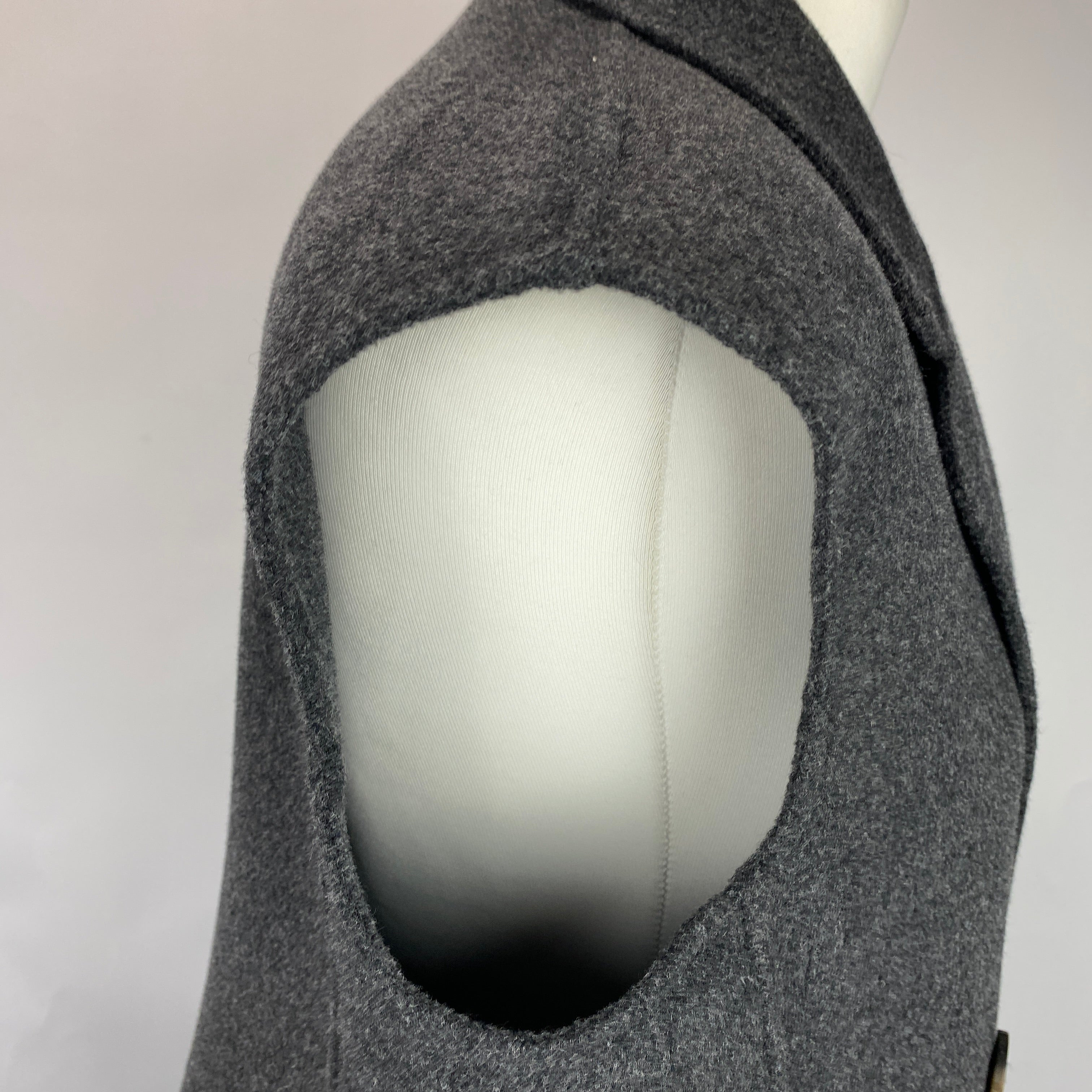 Weekend Max Mara Charcoal Wool Sleeveless Coat S