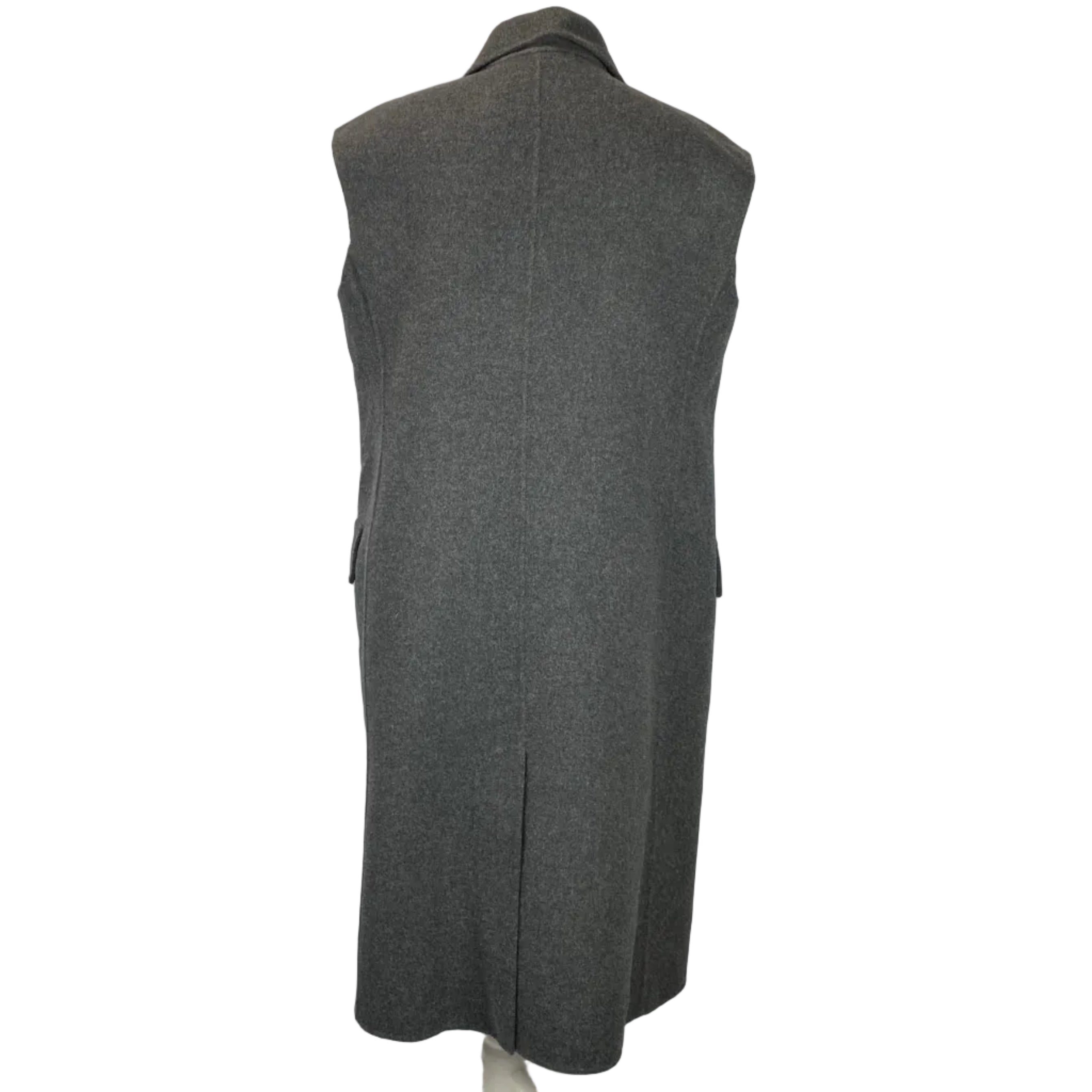 Weekend Max Mara Charcoal Wool Sleeveless Coat S