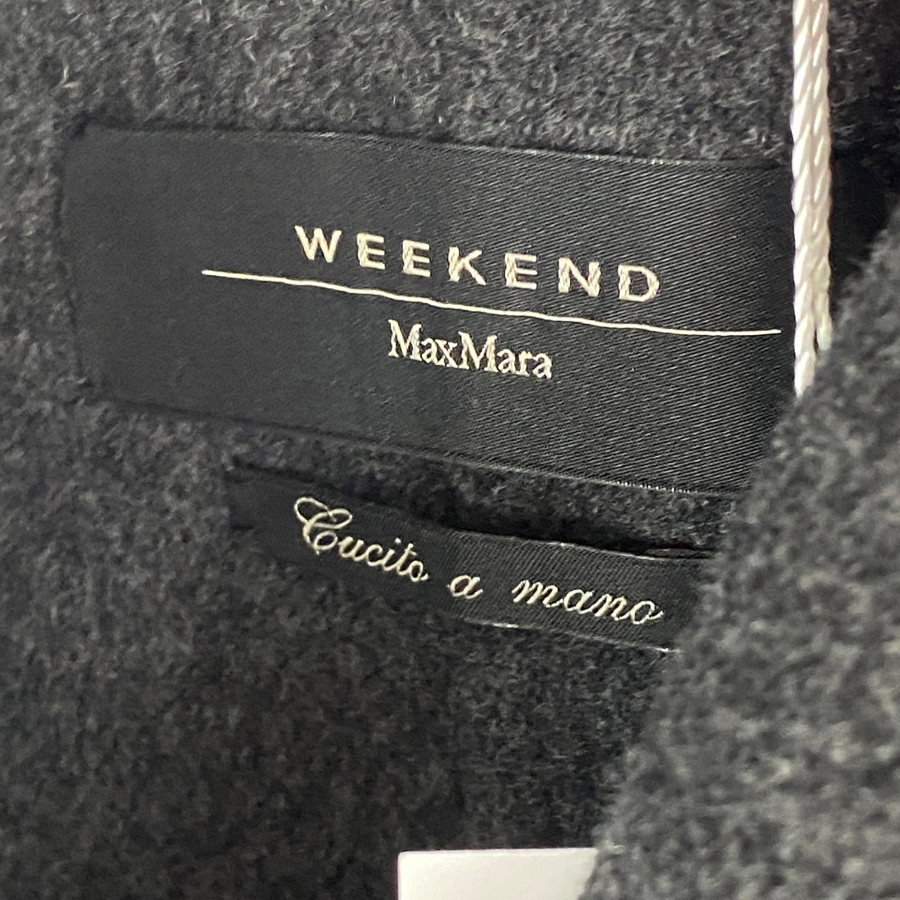 Weekend Max Mara Charcoal Wool Sleeveless Coat S