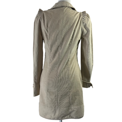 Anna Mason Vanilla Corduroy Turtleneck Mini Dress XS