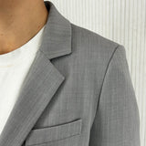 Joseph Brand New Pale Grey Imma Comfort Wool Jacket S