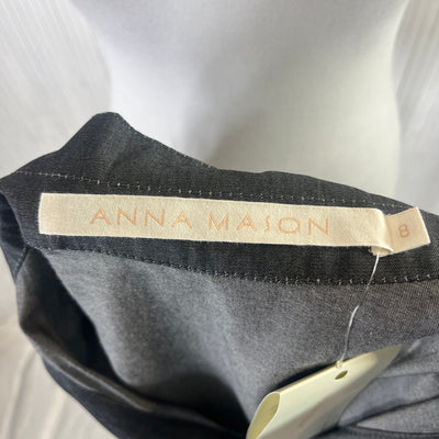 Anna Mason Brand New Dark Chambray Belted Dress XS