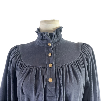 Anna Mason Dusty Blue Corduroy Dress S