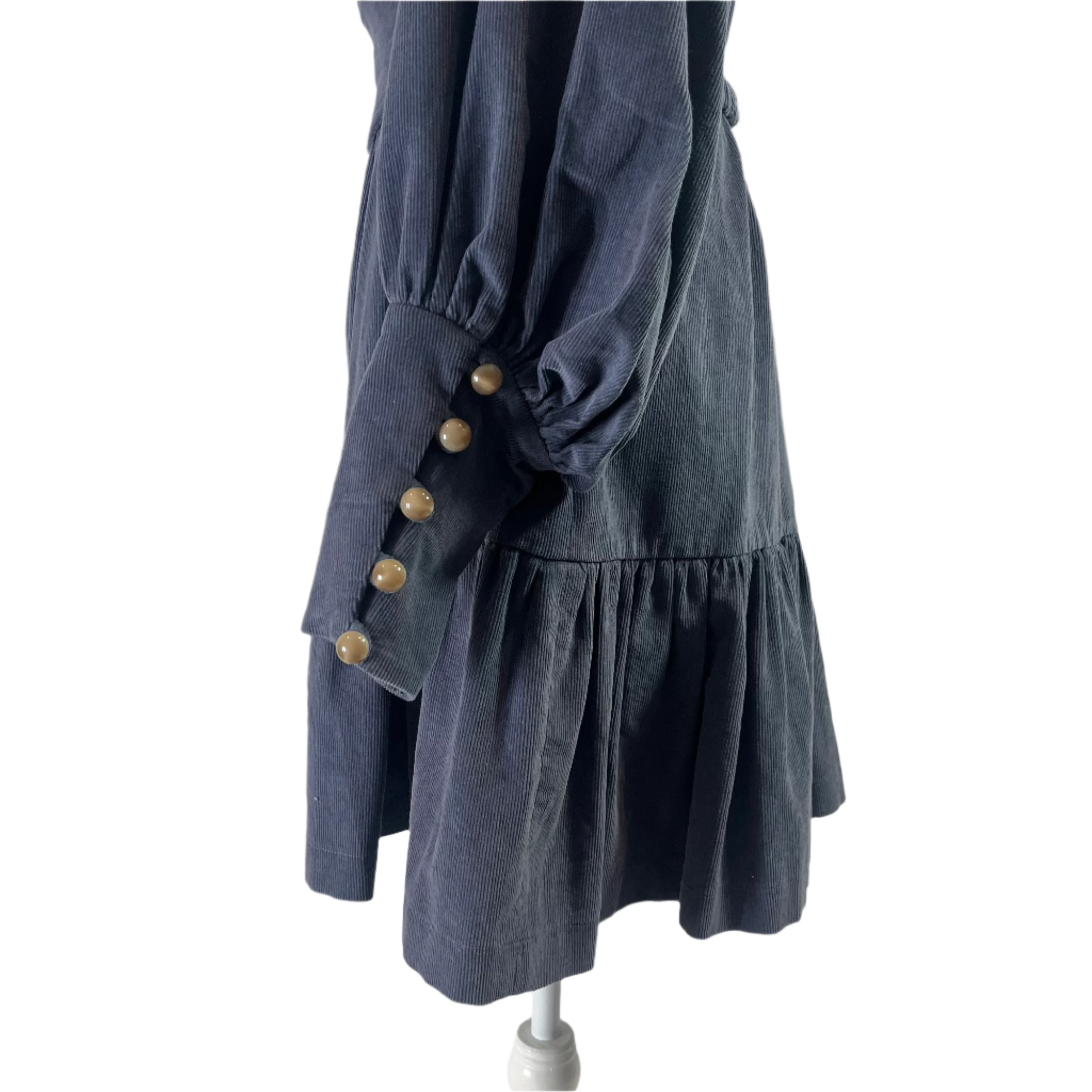 Anna Mason Dusty Blue Corduroy Dress S/M