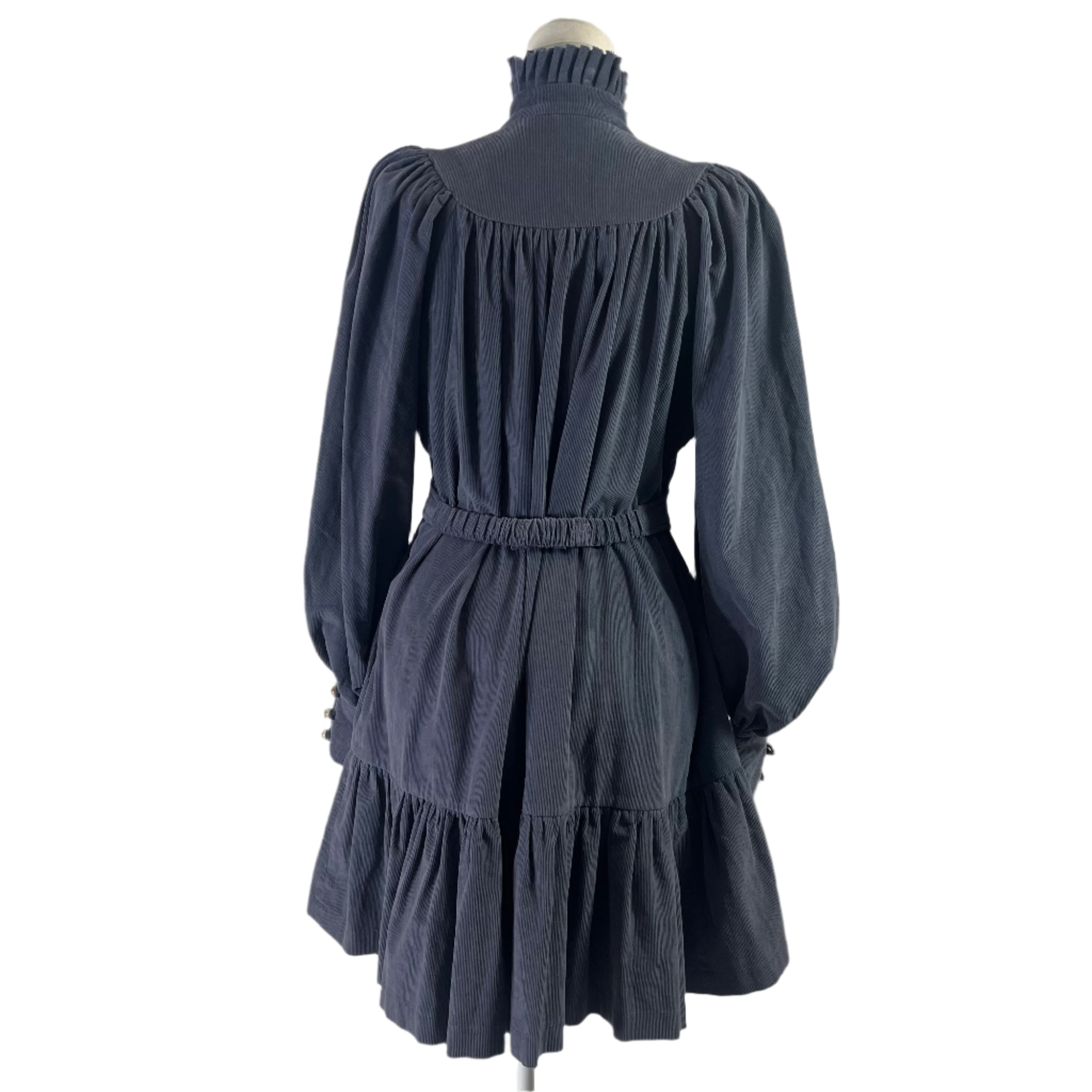 Anna Mason Dusty Blue Corduroy Dress S/M