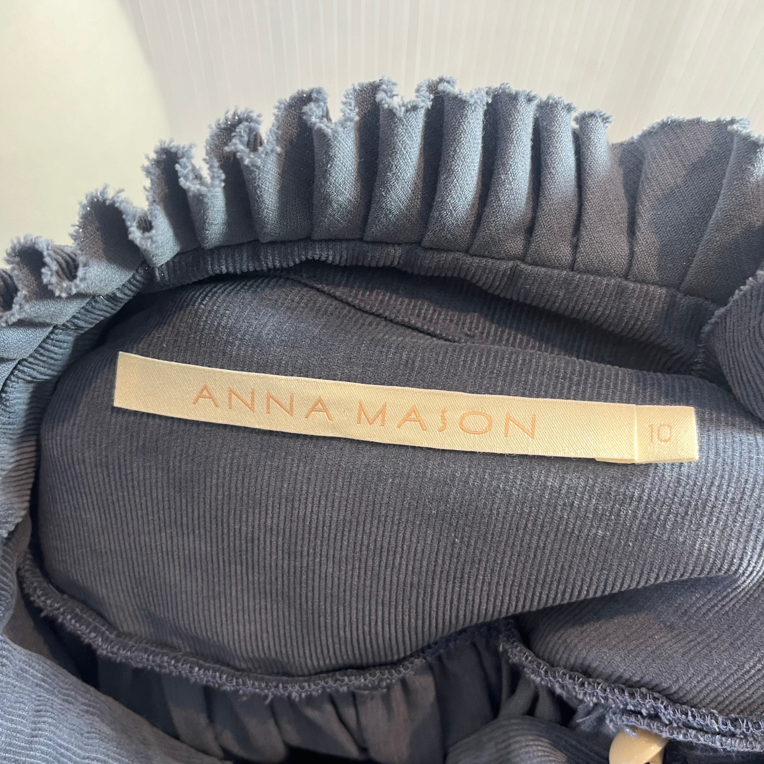 Anna Mason Dusty Blue Corduroy Dress S/M