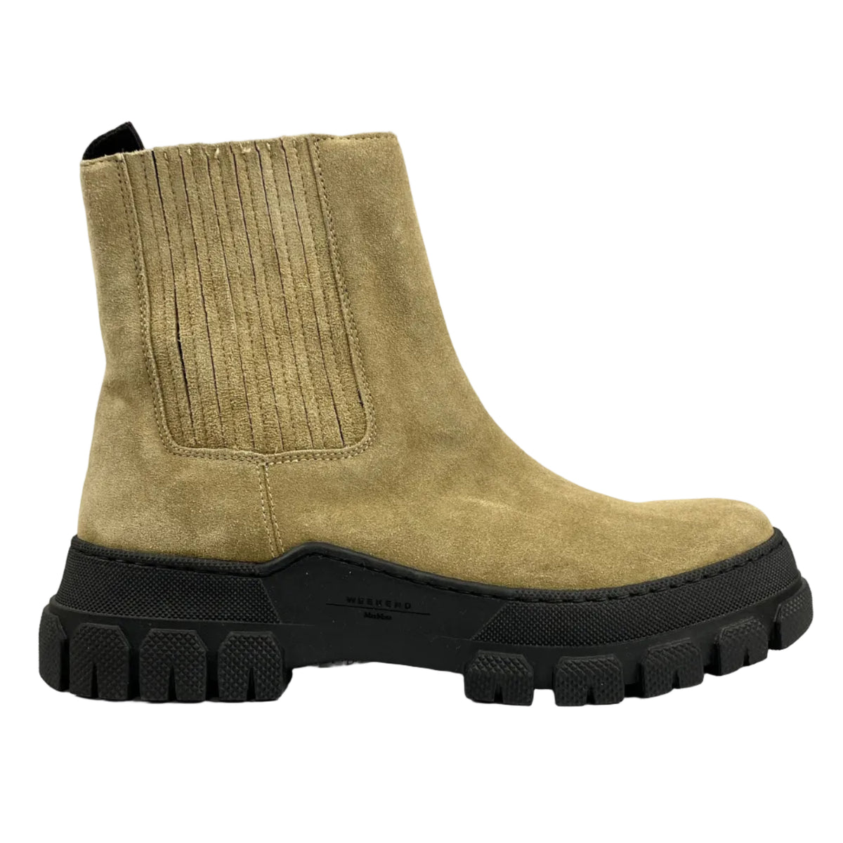 Weekend Max Mara £320 Taupe Suede Track Sole Ankle Boots 39