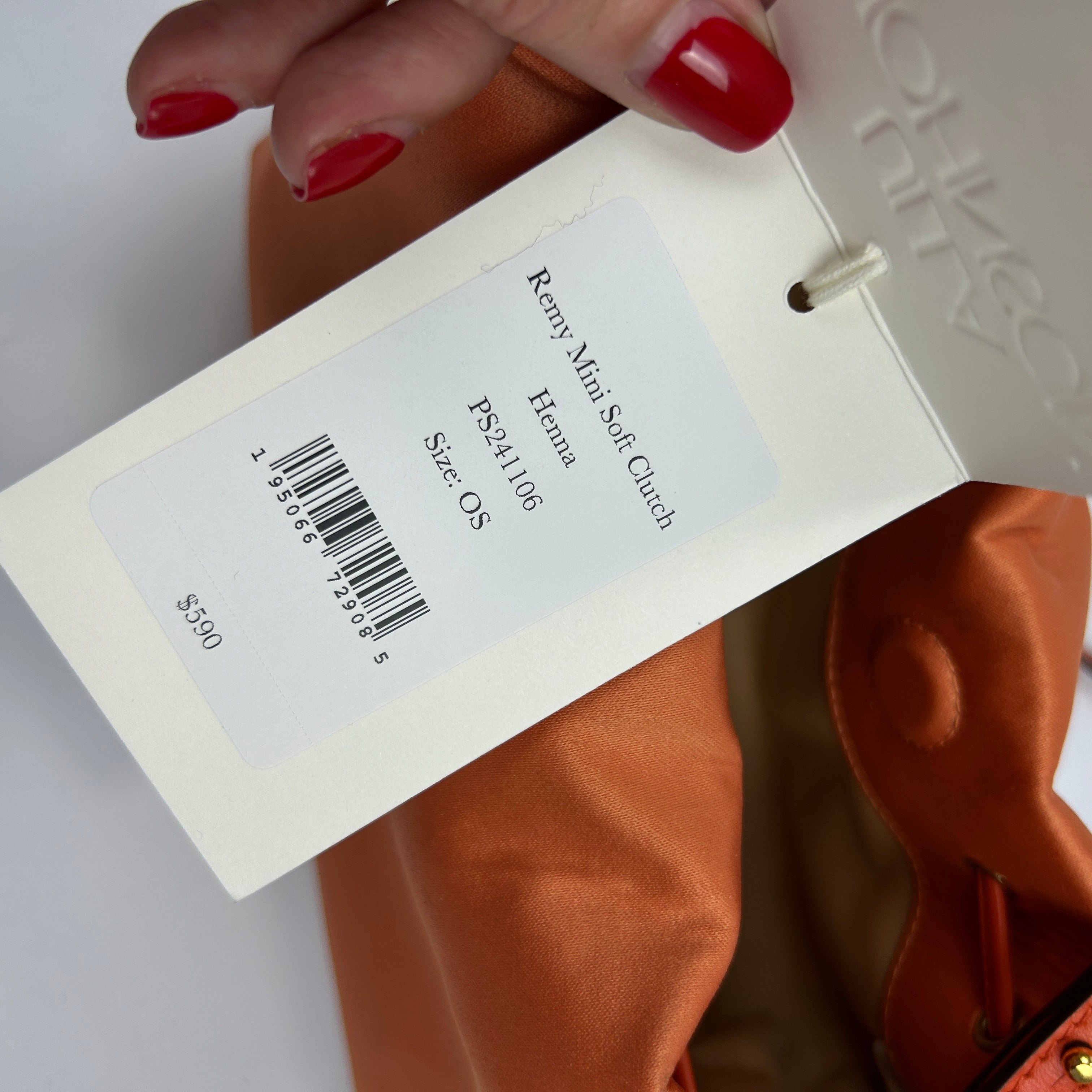 Ulla Johnson New £780 Orange Remy Mini Soft Crossbody Bag/Clutch