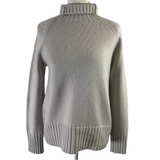 'S Max Mara Vanilla Thick Cashmere Roll Neck Sweater S