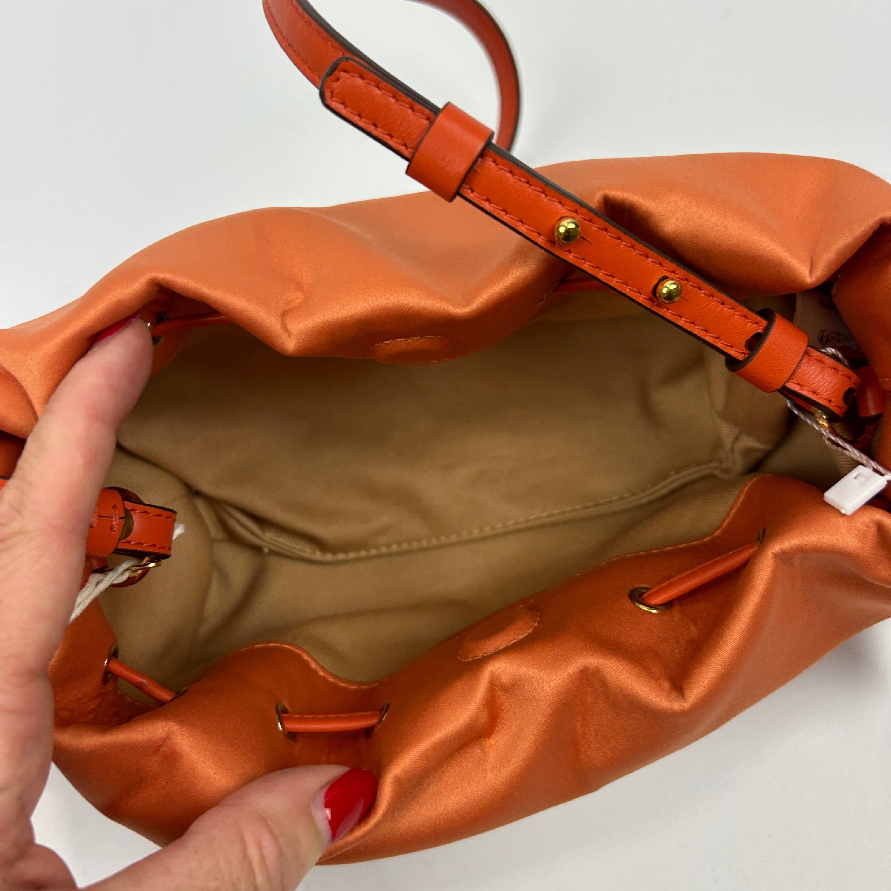Ulla Johnson New £780 Orange Remy Mini Soft Crossbody Bag/Clutch