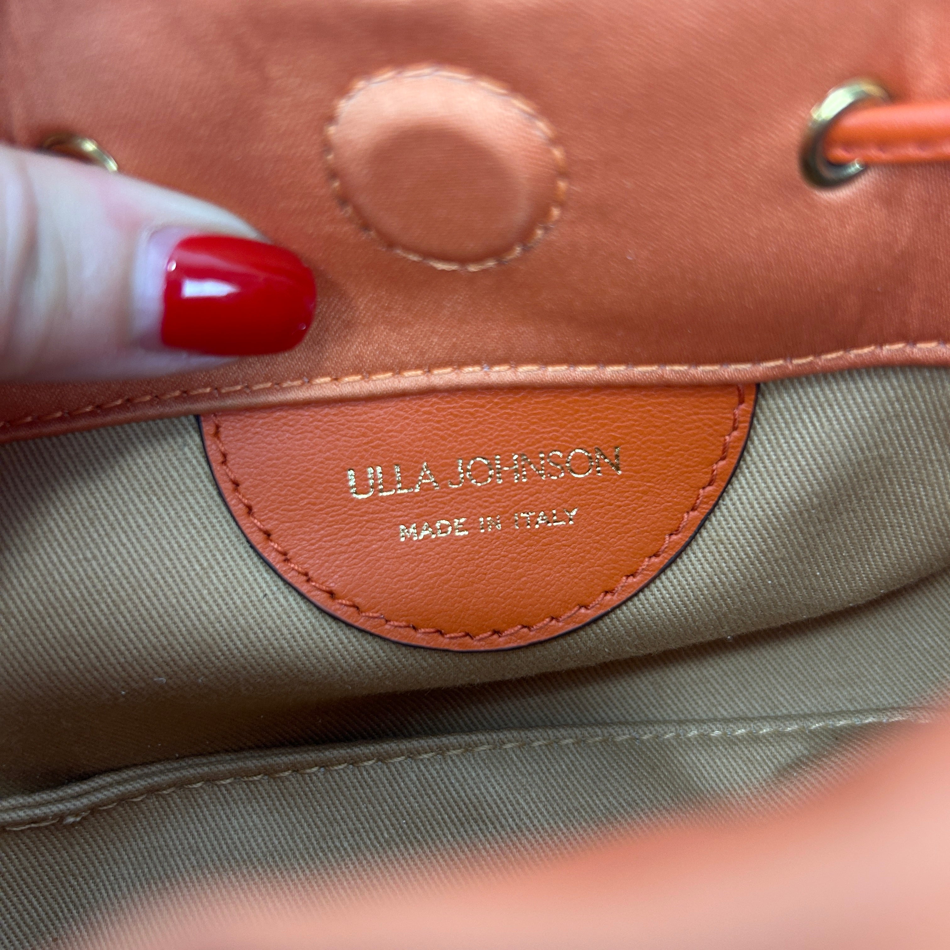 Ulla Johnson New £780 Orange Remy Mini Soft Crossbody Bag/Clutch