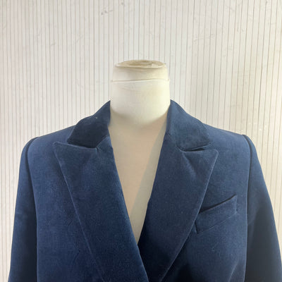 Zimmermann Brand New £1300 Navy Velvet Glassy Blazer M