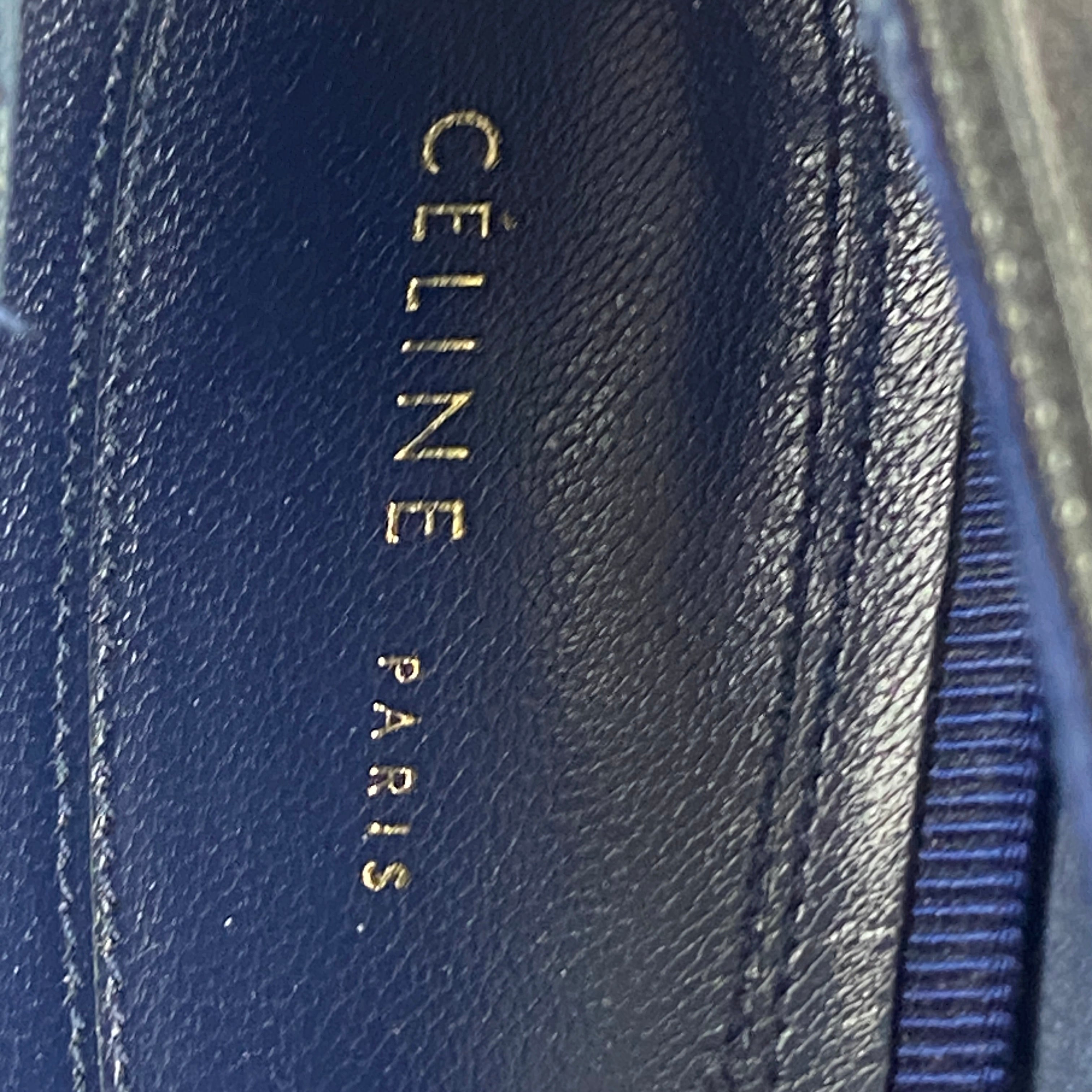 Celine Phoebe Philo Black Leather Soft V-Neck Leather Pumps 38.5