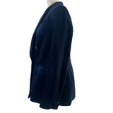 Zimmermann Brand New £1300 Navy Velvet Glassy Blazer M