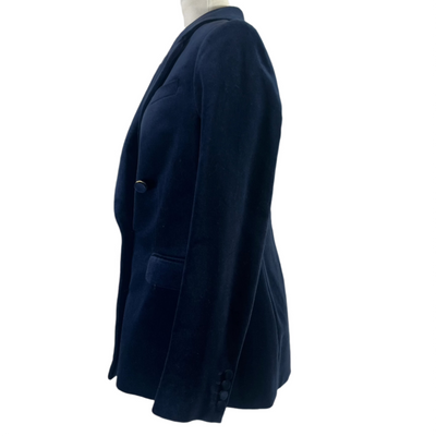 Zimmermann Brand New £1300 Navy Velvet Glassy Blazer M