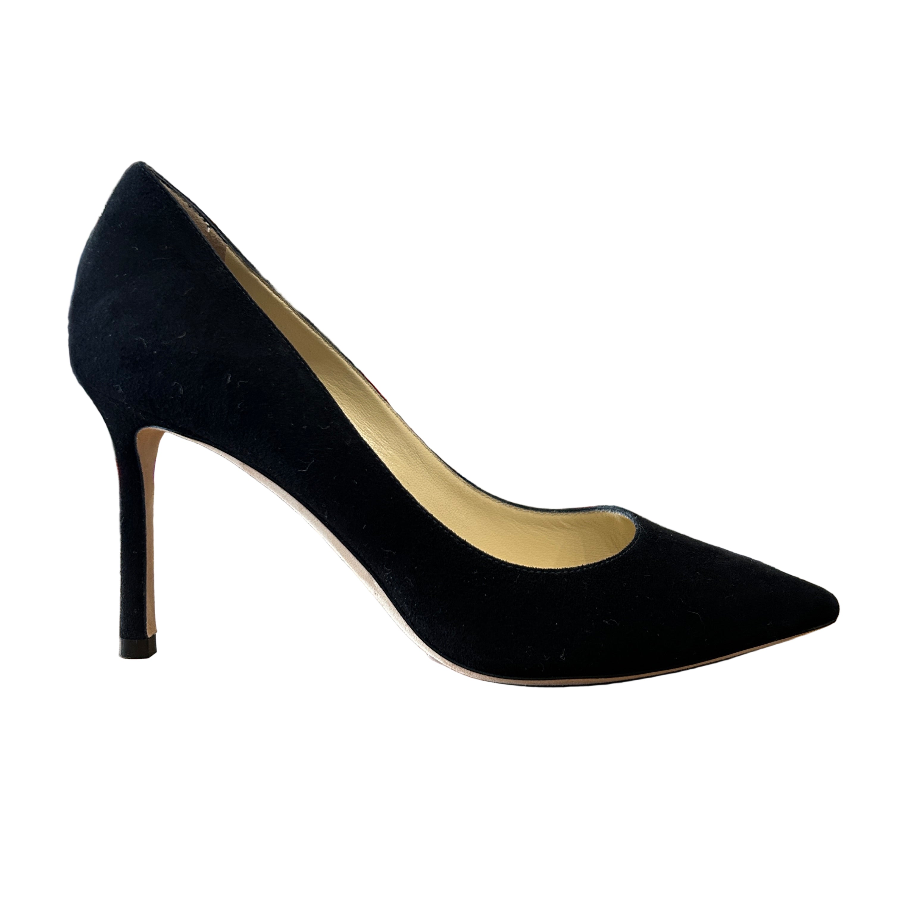 Jimmy Choo £650 Black Suede Romy 85 Heels 35.5