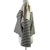 Celine £930 Cream & Black Stripe Thick Cotton Knit Sweater XS/S/M/L/XL