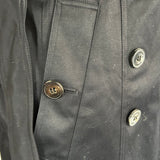 Burberry Brand New £1790 Black Classic Short Kensington Trench Coat XXS