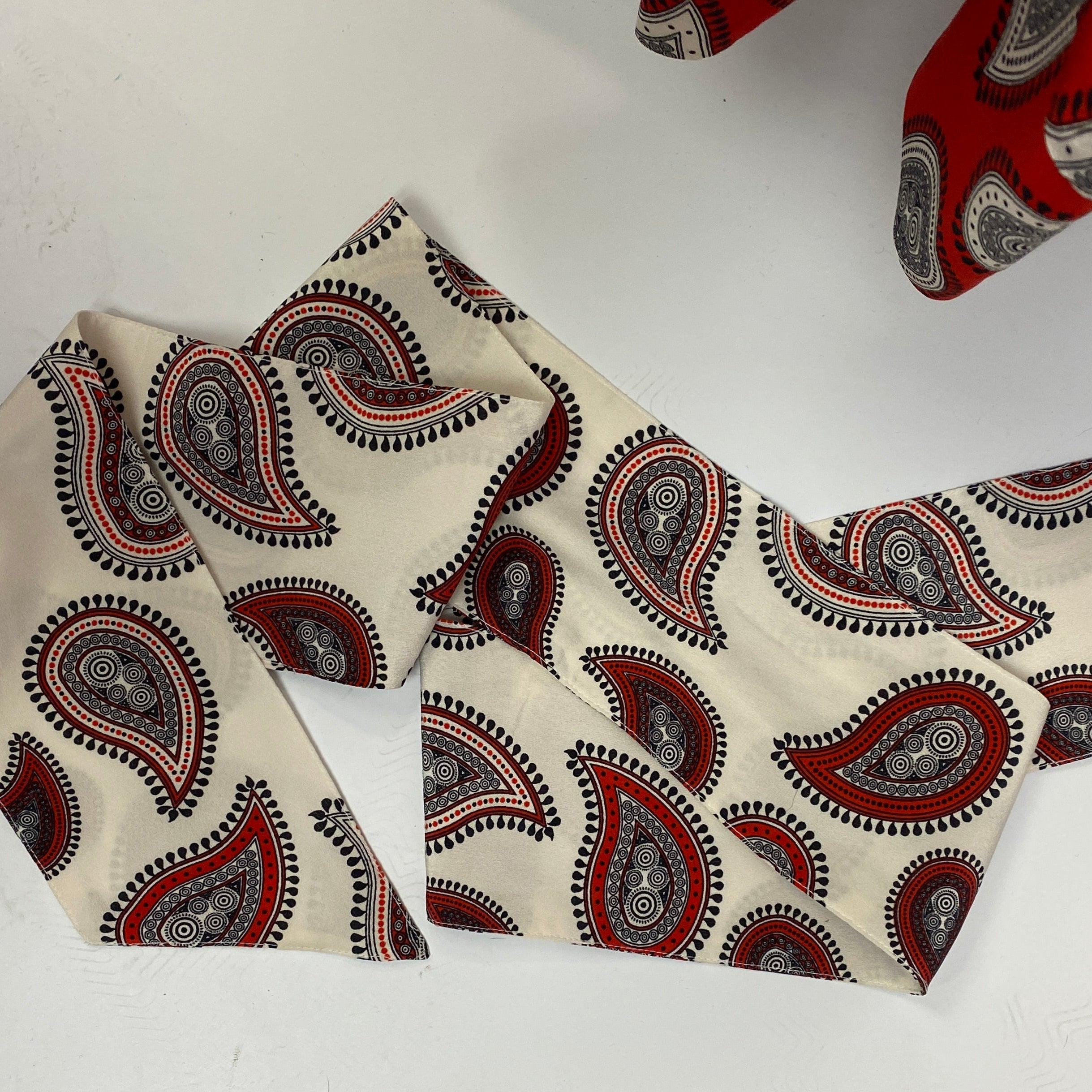 Dodo Bar Or Scarlet & Ivory Paisley Silk Maxi Dress XS