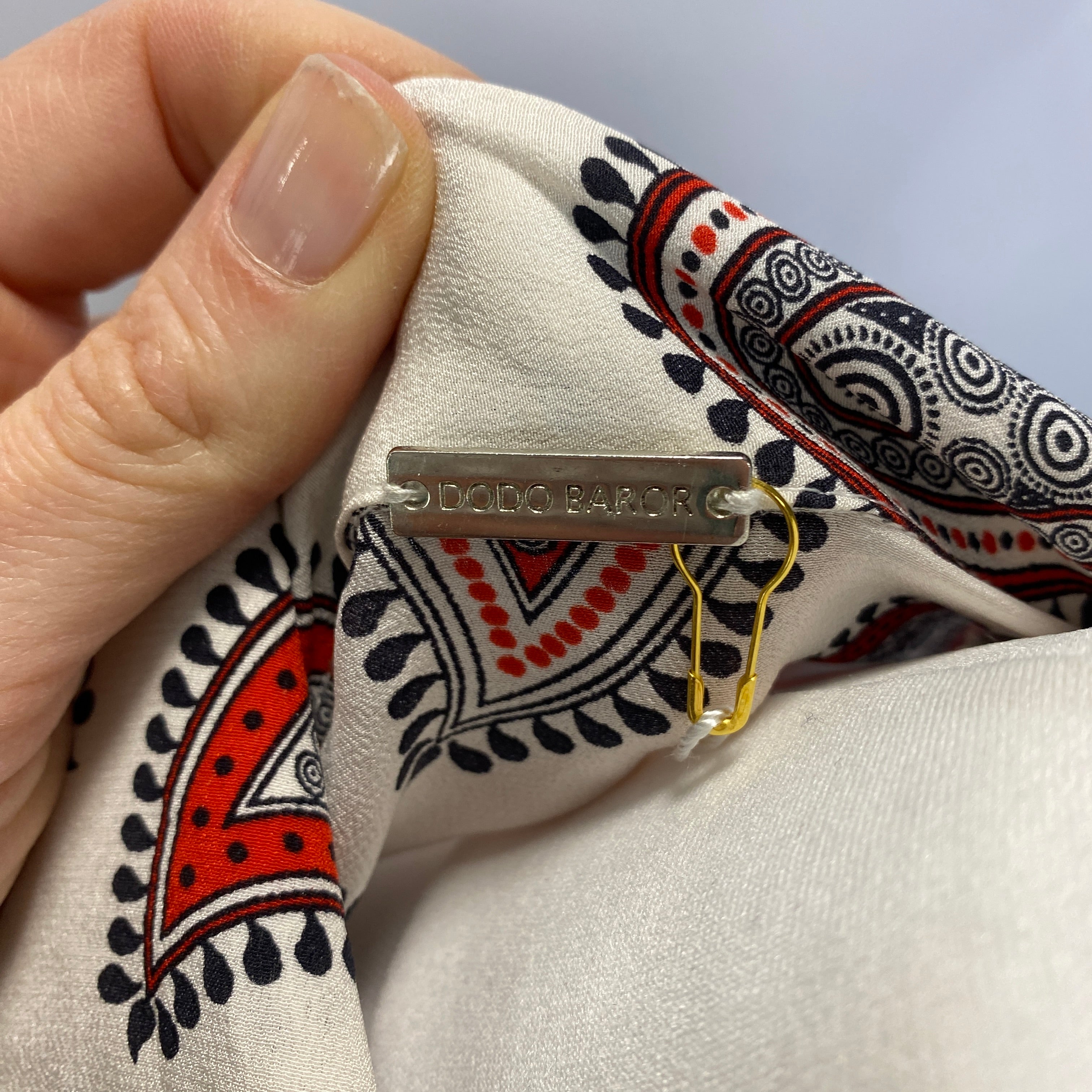 Dodo Bar Or Scarlet & Ivory Paisley Silk Maxi Dress XS