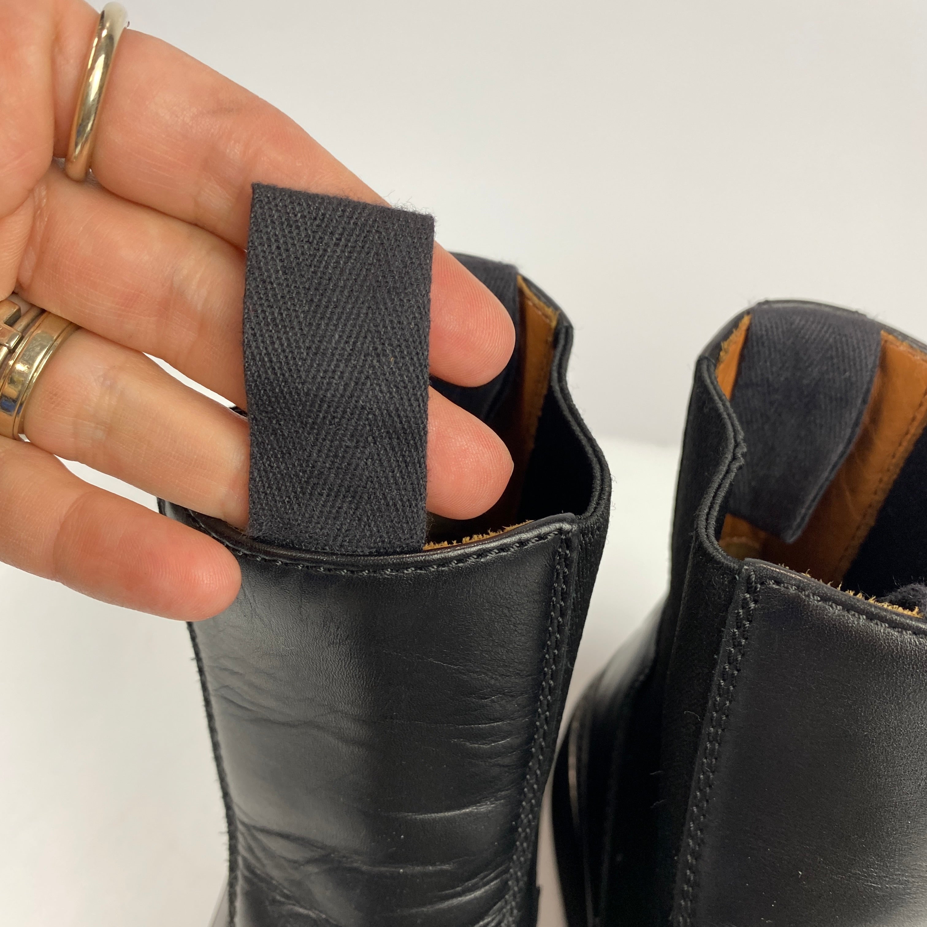 Celine (Phoebe Philo) Black Leather & Rubber Country Boots 40