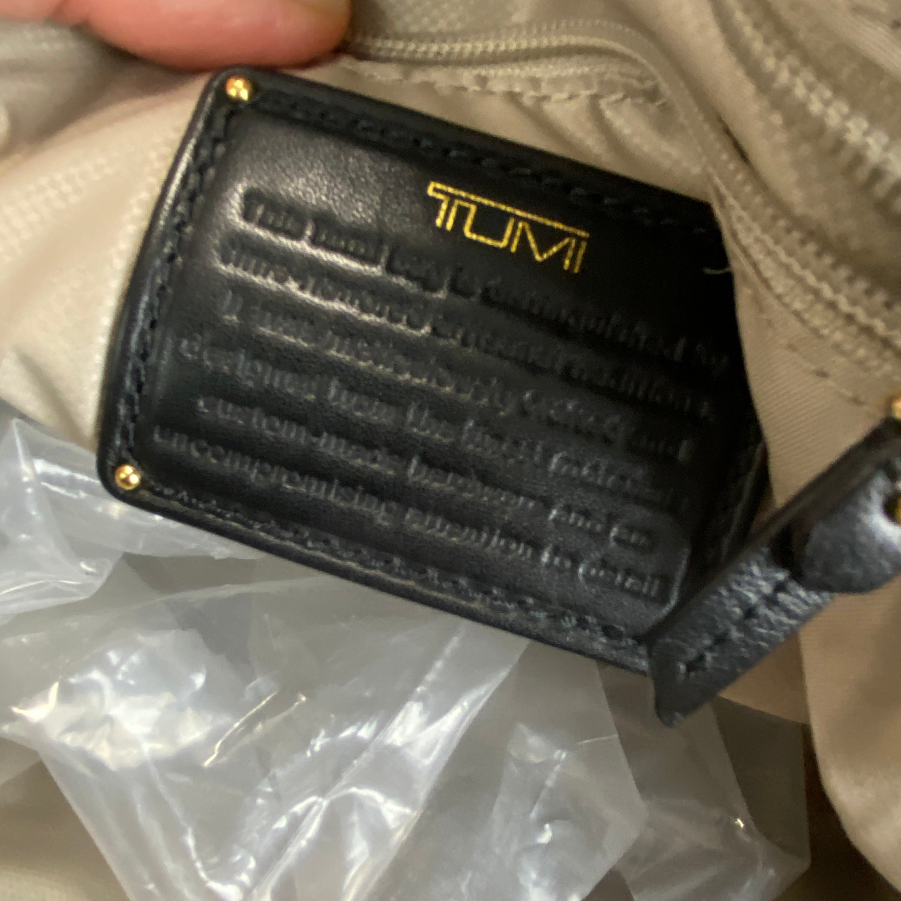 Tumi £350 Black Nylon Voyageur Carson Crossbody Backpack