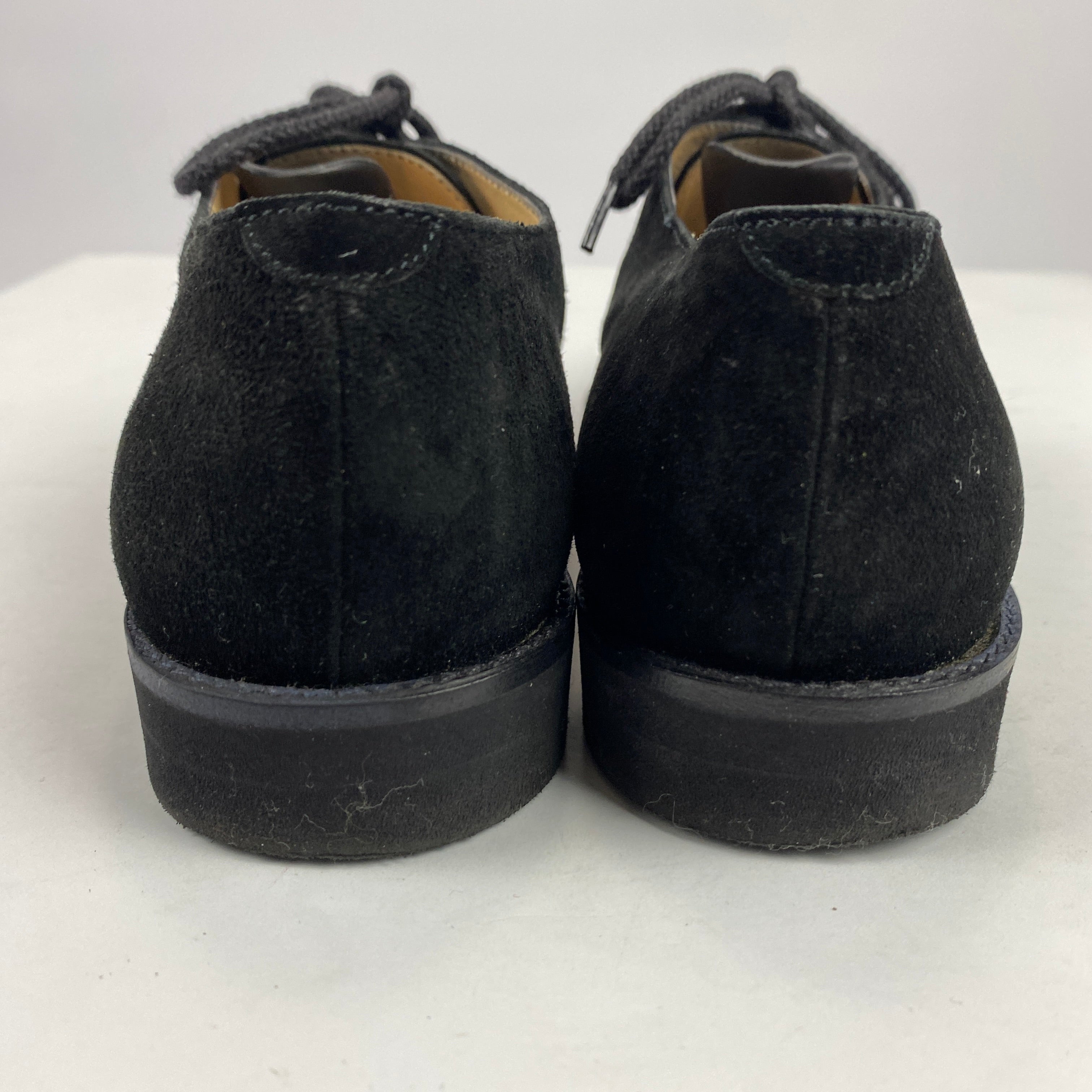 Manolo Blahnik New Black Suede Square Toe Lace-Ups 36