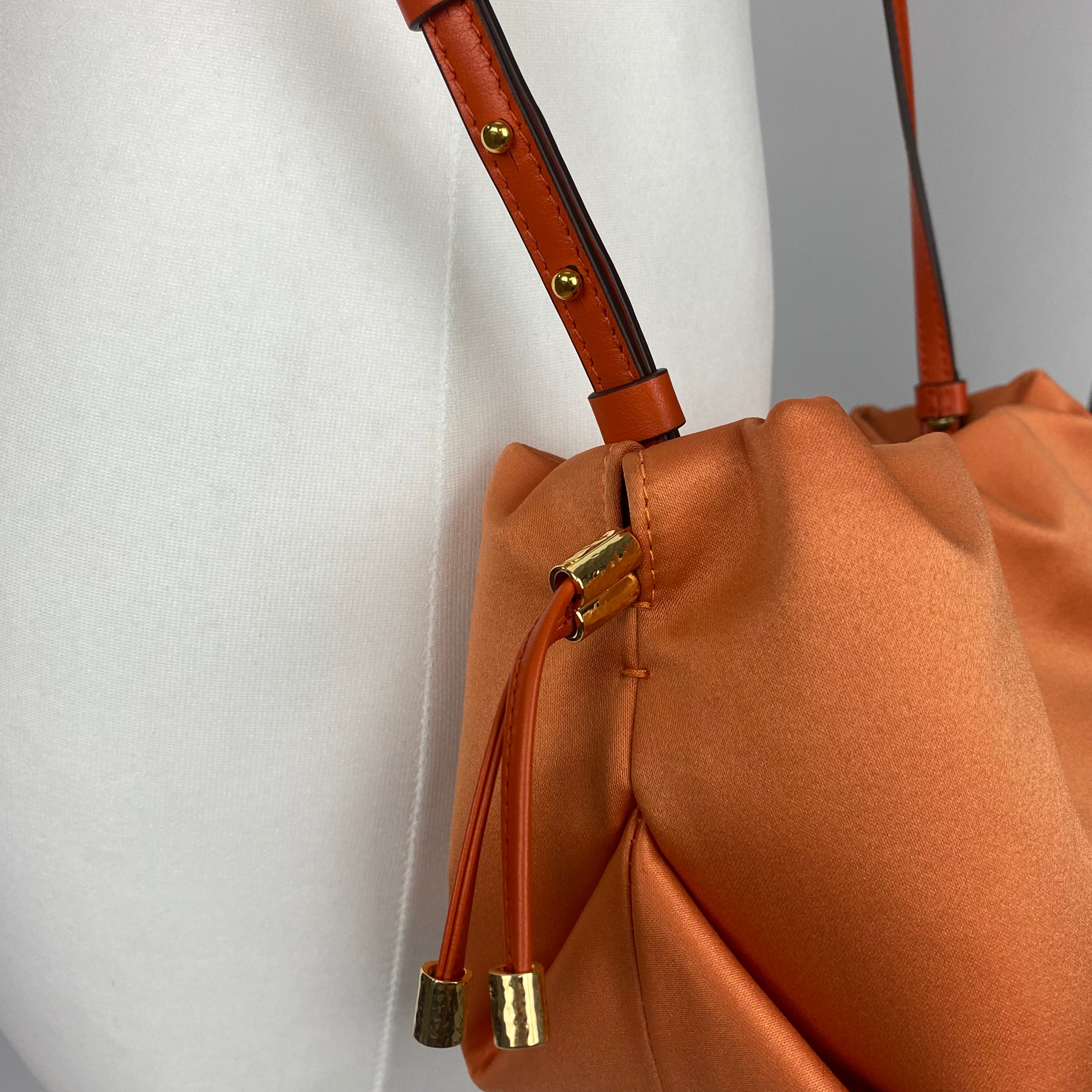 Ulla Johnson New £780 Orange Remy Mini Soft Crossbody Bag/Clutch