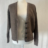 Peserico Cocoa Horizontal Rib Chunky Cardigan XS/S/M