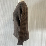 Peserico Cocoa Horizontal Rib Chunky Cardigan XS/S/M