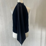 Me&Em Brand New £165 Navy Velvet Sleeveless Top XXS