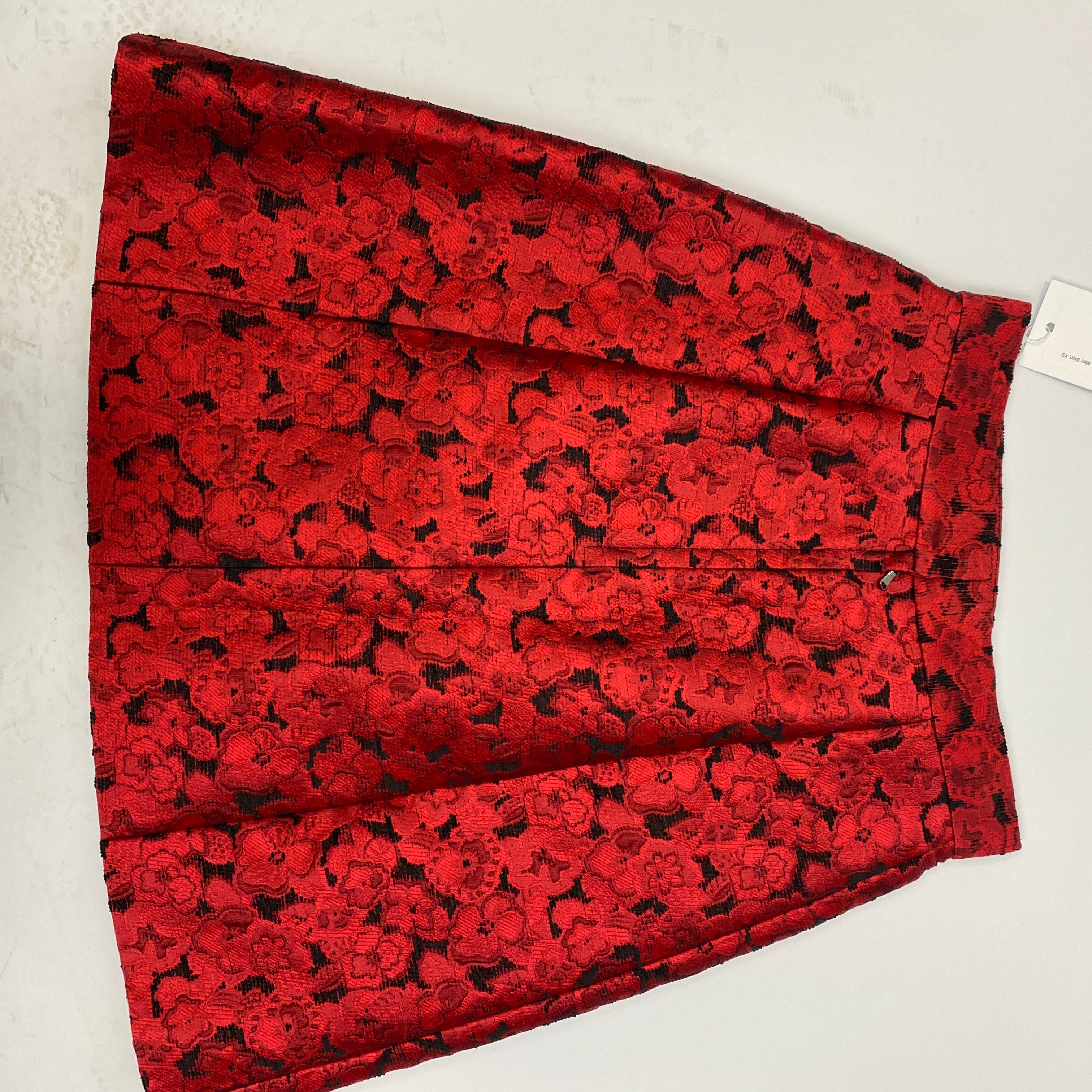 Dolce & Gabbana Ruby Jacquard A-Line Mini Skirt XS