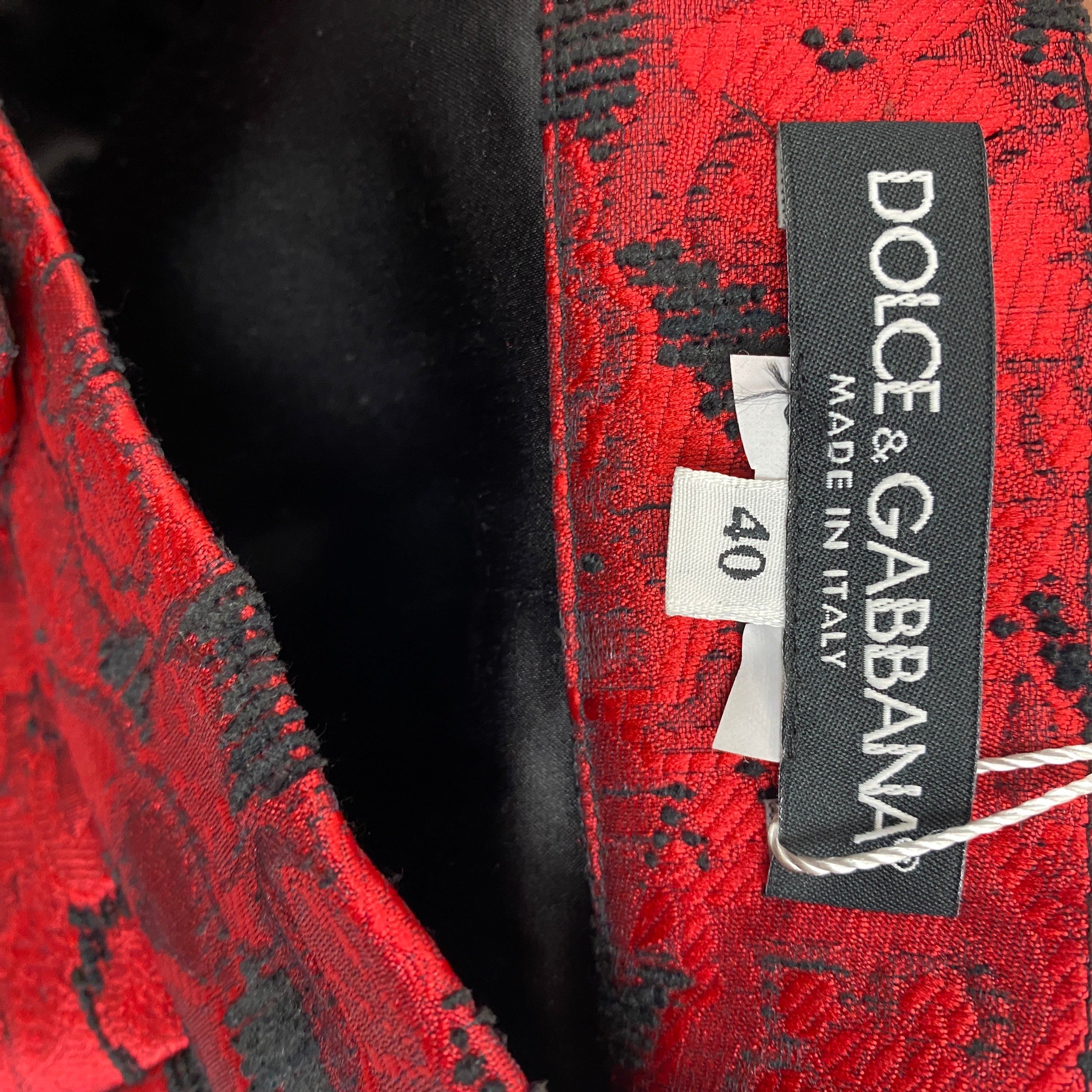 Dolce & Gabbana Ruby Jacquard A-Line Mini Skirt XS