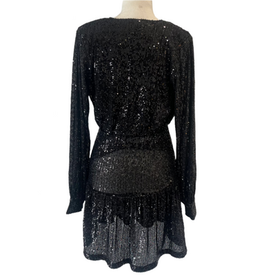 Claudie Pierlot New £329 Black Sequin Mini Dress XS