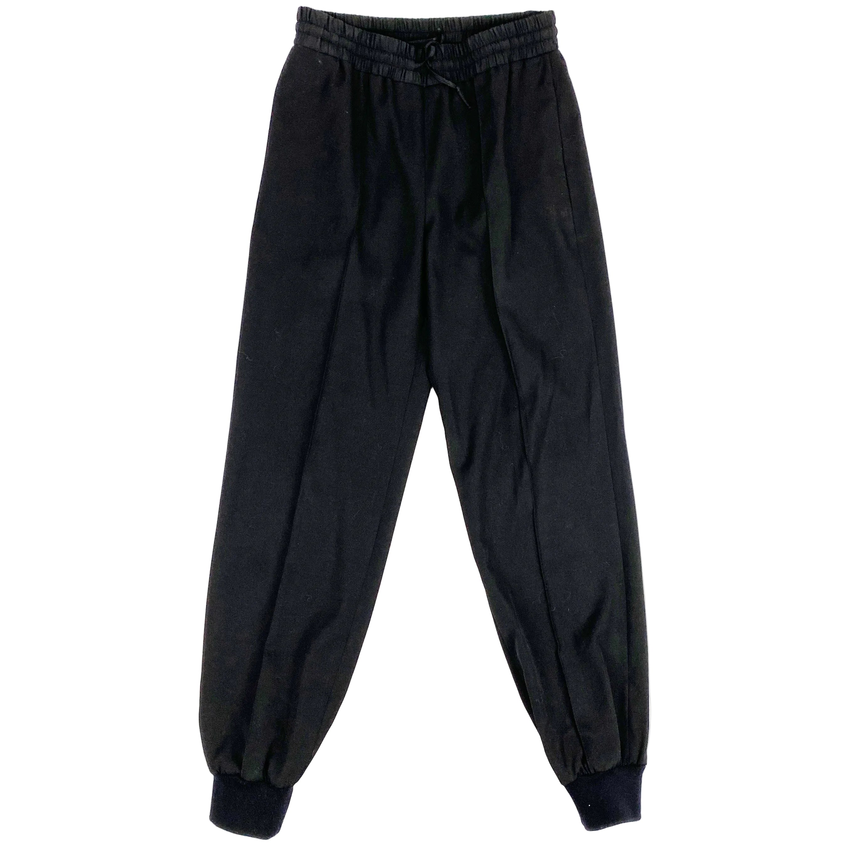Jil Sander New Black Wool Gabardine Pull-On Pants XXS