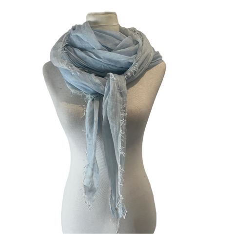 Faliero Sarti Baby Blue Modal & Silk Superfine Large Scarf