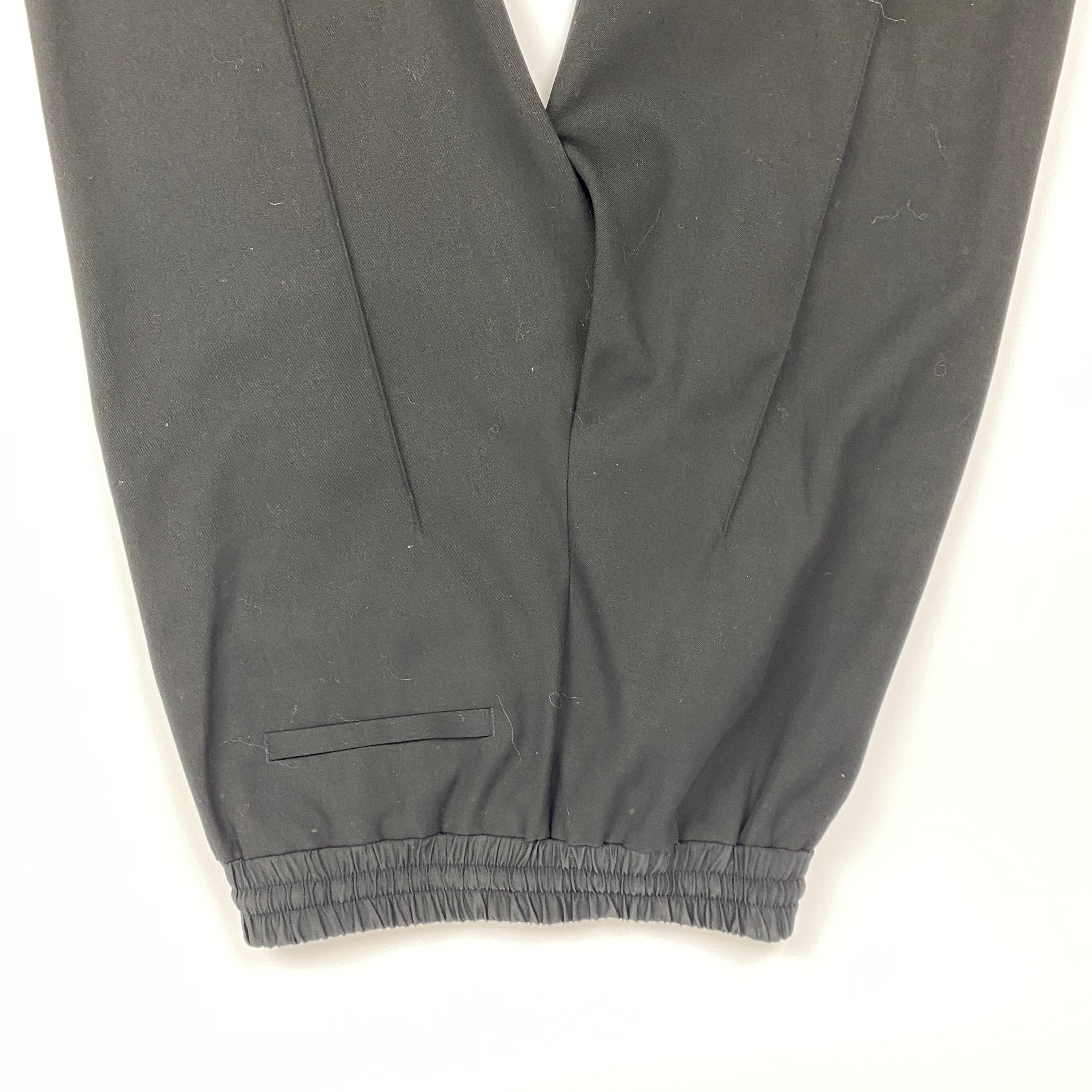 Jil Sander New Black Wool Gabardine Pull-On Pants XXS