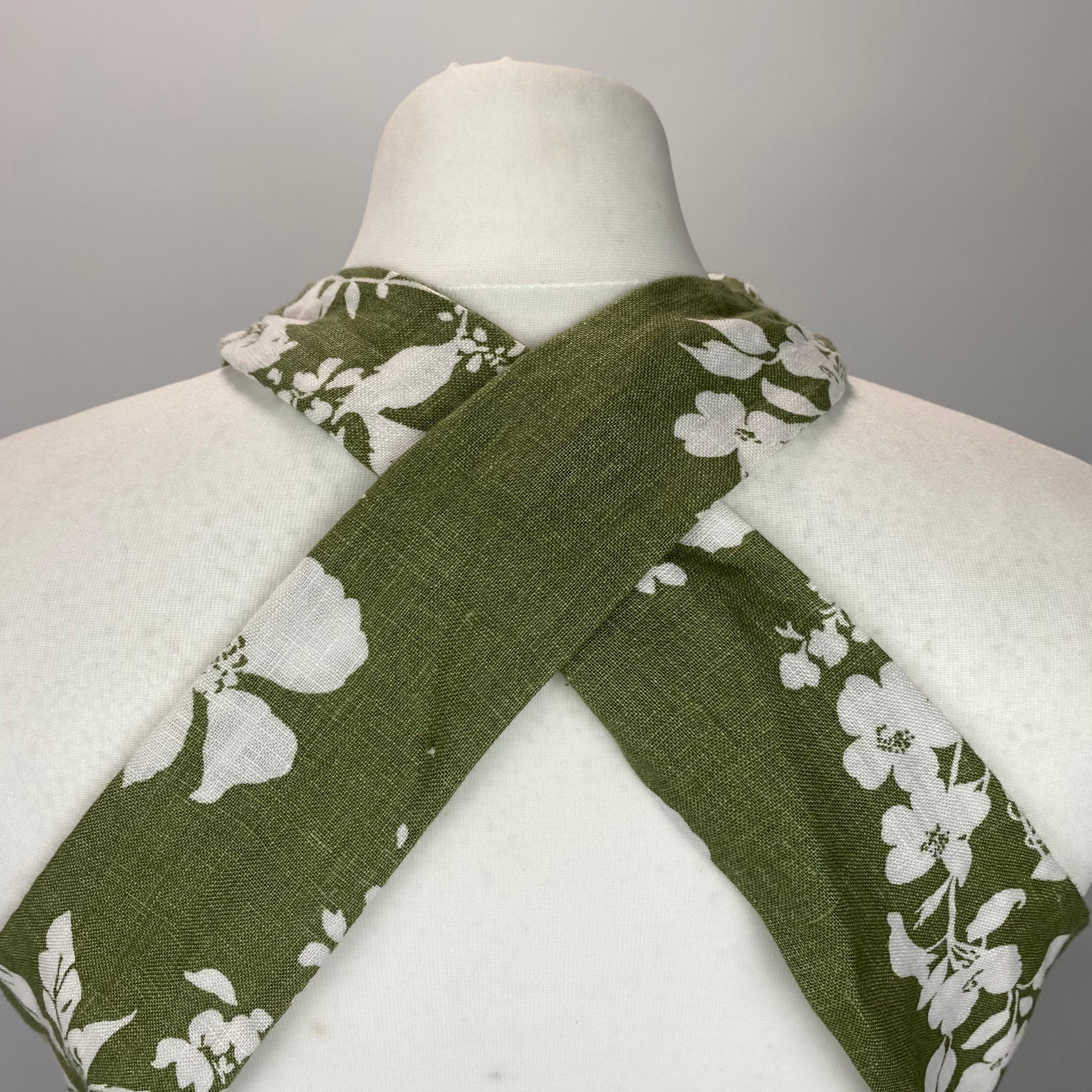 Reformation New £298 Green & Ivory Floral Linen Maxi Dress S