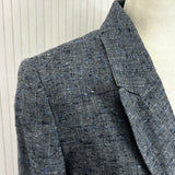Isabel Marant Brand New Indigo Silk & Linen Slubby Blazer S
