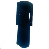 Me&Em Black Crushed Velvet Maxi Dress XS