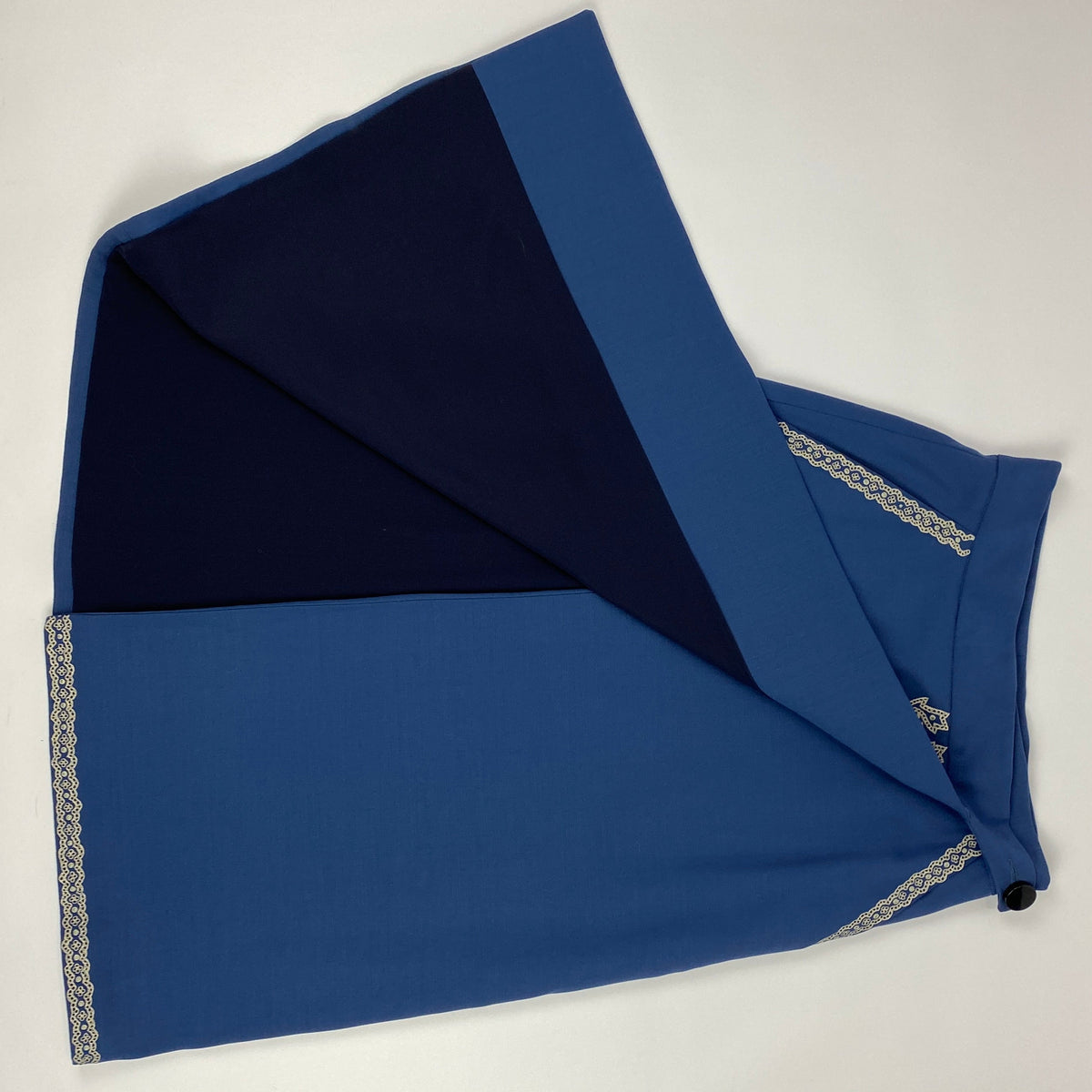 Vilshenko New Mid Blue Embroidered Wrap Maxi Skirt XS