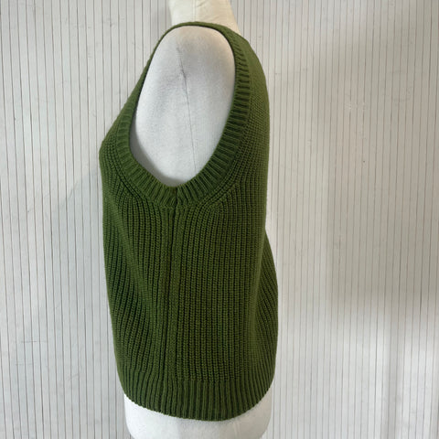 Me&Em Grass Green Wool & Cashmere Sleeveless Sweater XS