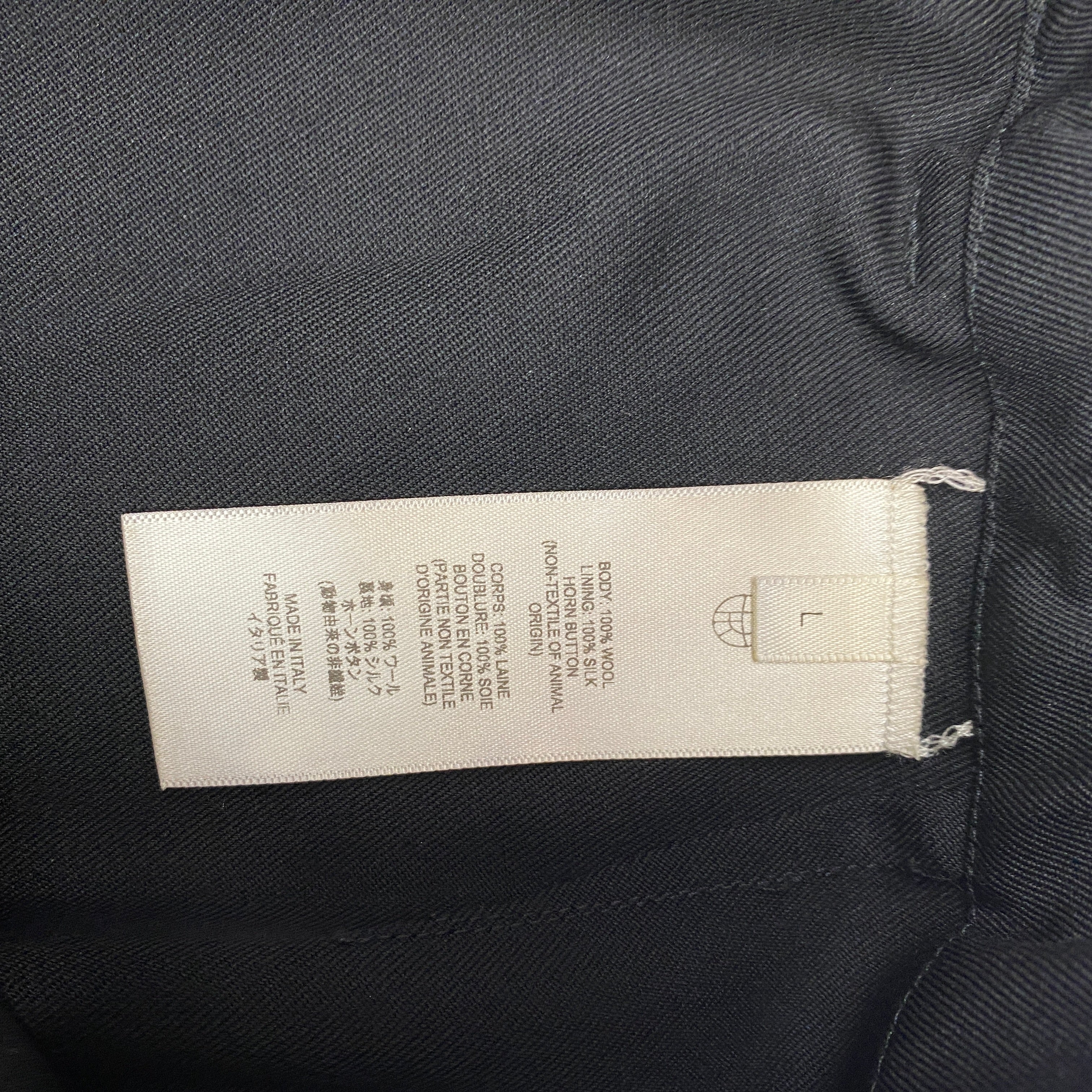 The Row £1000 Black Wool Gabardine Wide Leg Crop Pants L