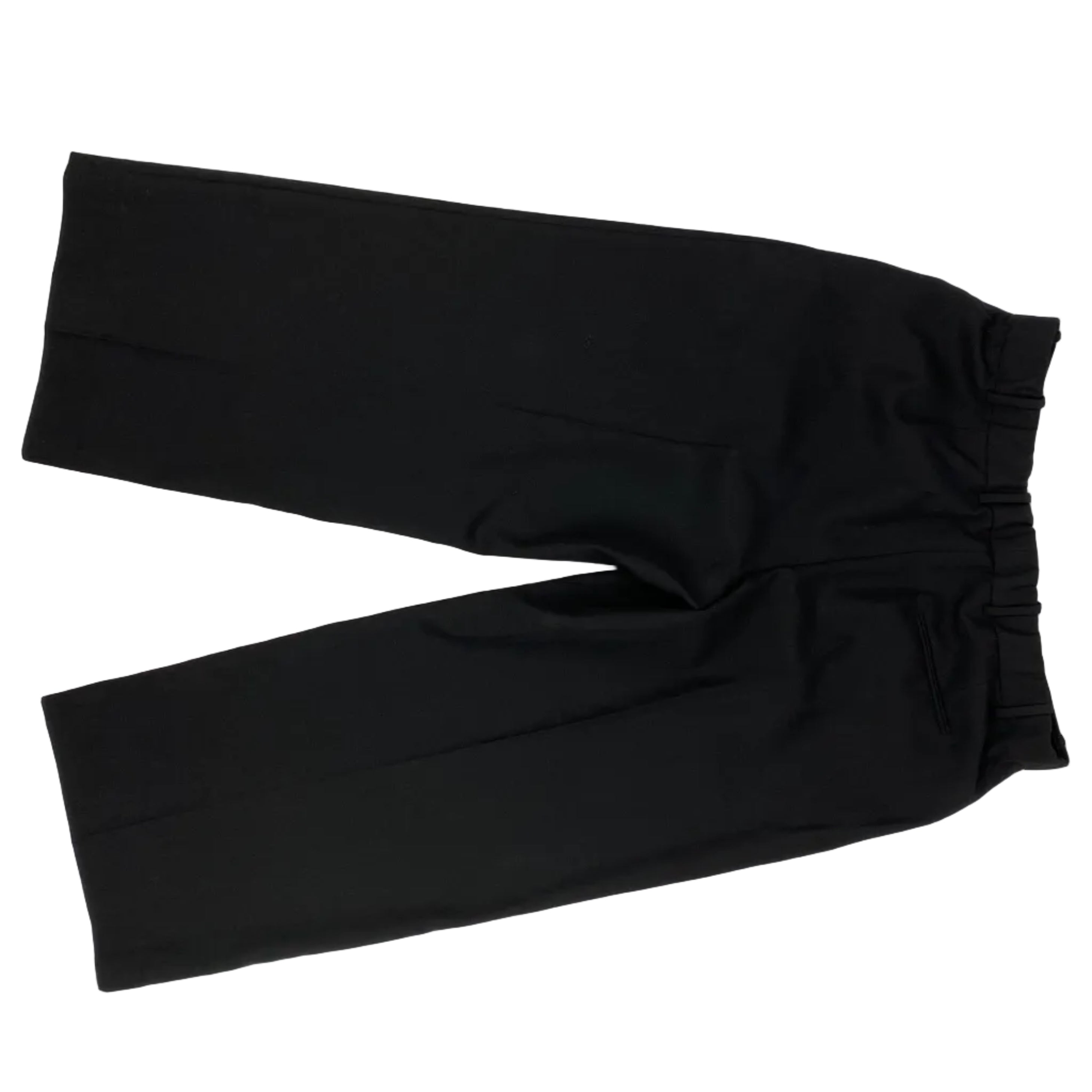 The Row £1000 Black Wool Gabardine Wide Leg Crop Pants L