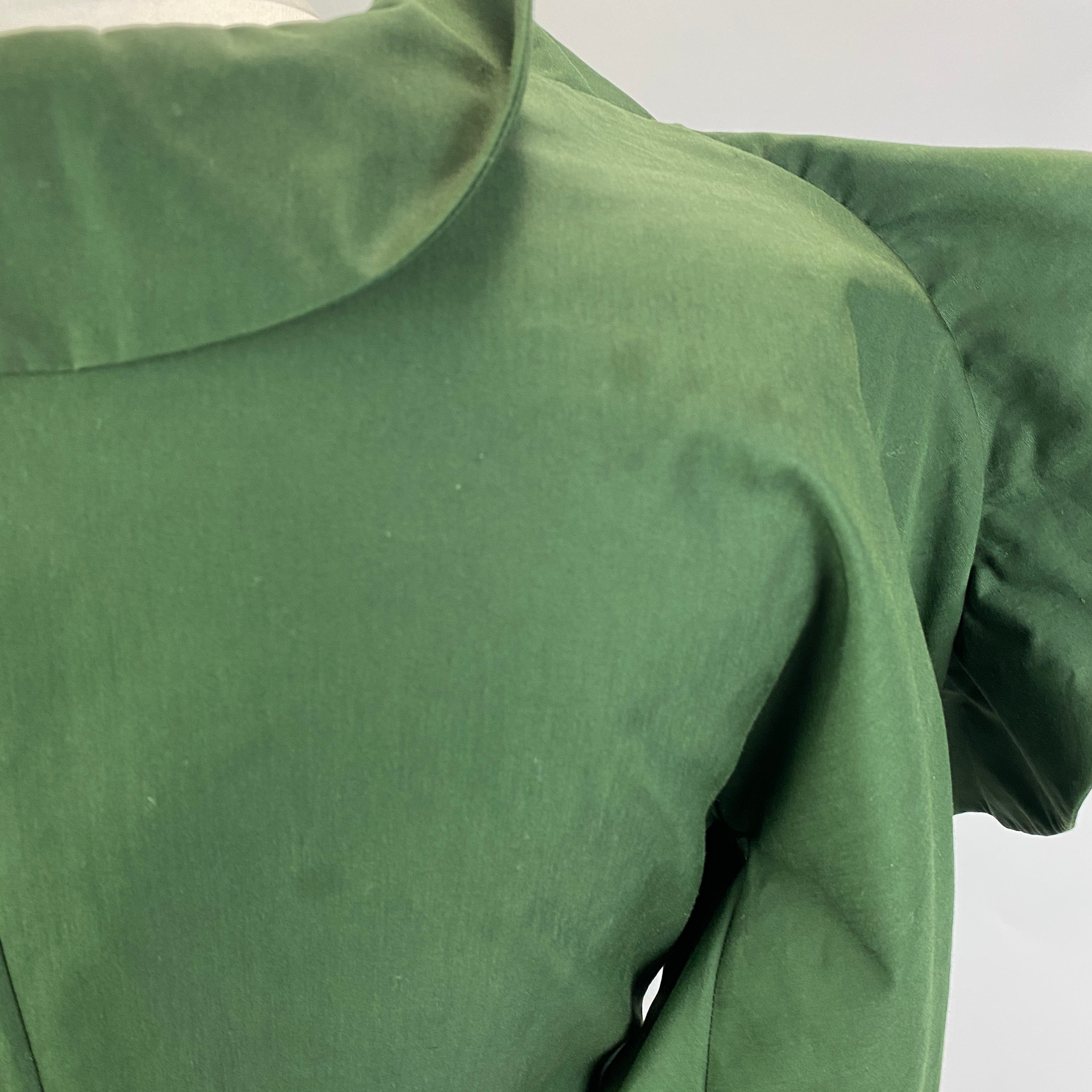 Jil Sander New Ivy Green Cotton Maxi Dress XXS