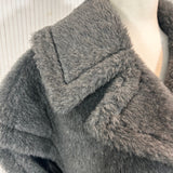 Max Mara £1300 Grey Teddy Gilet S/M