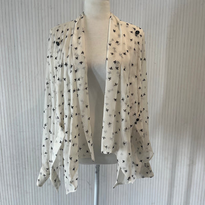 Vivienne Westwood Cream & Black Orb Print Blouse M